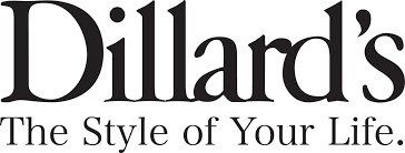 dillards large logo with saying
